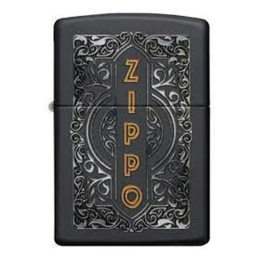 ENCENDEDOR ZIPPO FILIGRANA NEGRO