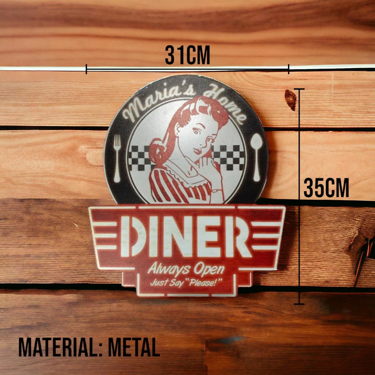 PLACA DECORATIVA RESTAURANTE VTR 499
