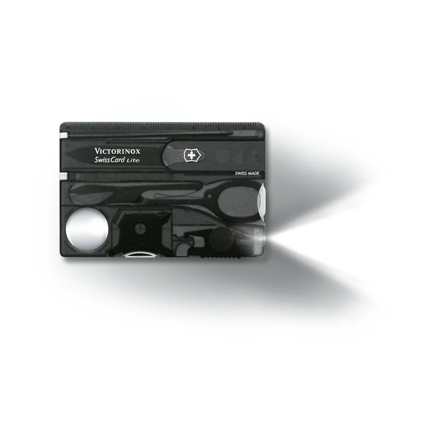 SWISSCARD LITE VICTORINOX NEGRA TRANSPARENTE 0.7333.T3