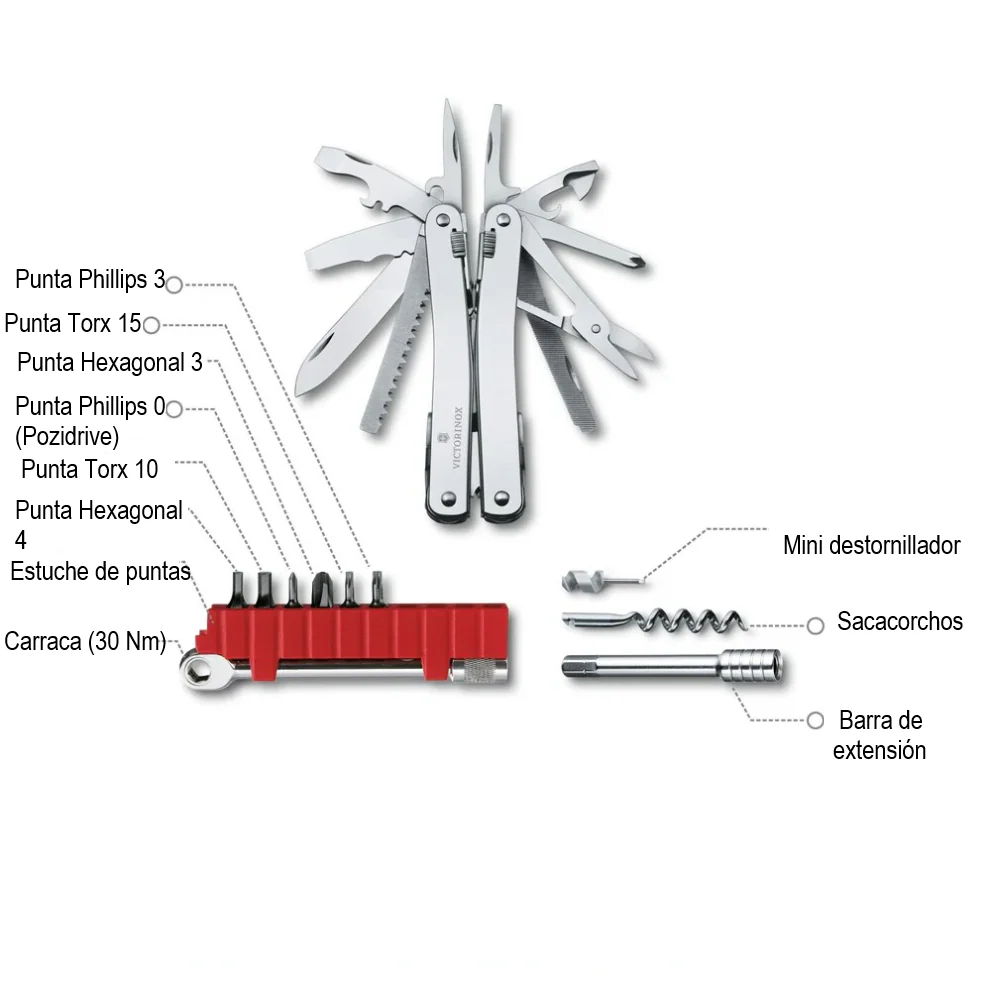 SWISSTOOL SPIRIT VICTORINOX PLUS CUERO 3.0236.L - Image 2
