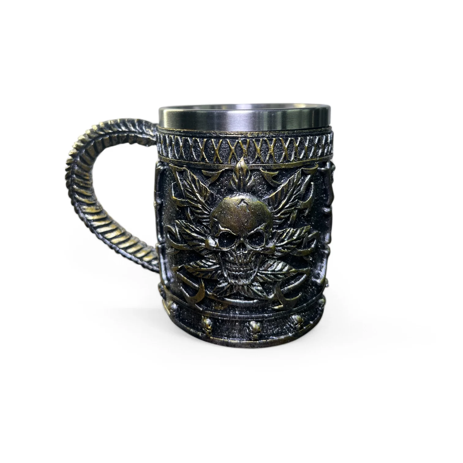TAZA CALAVERA PLATEADA VTR 868